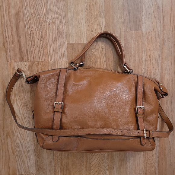 Ora Delphine  Adele Brown Leather Satchel - Picture 2 of 6